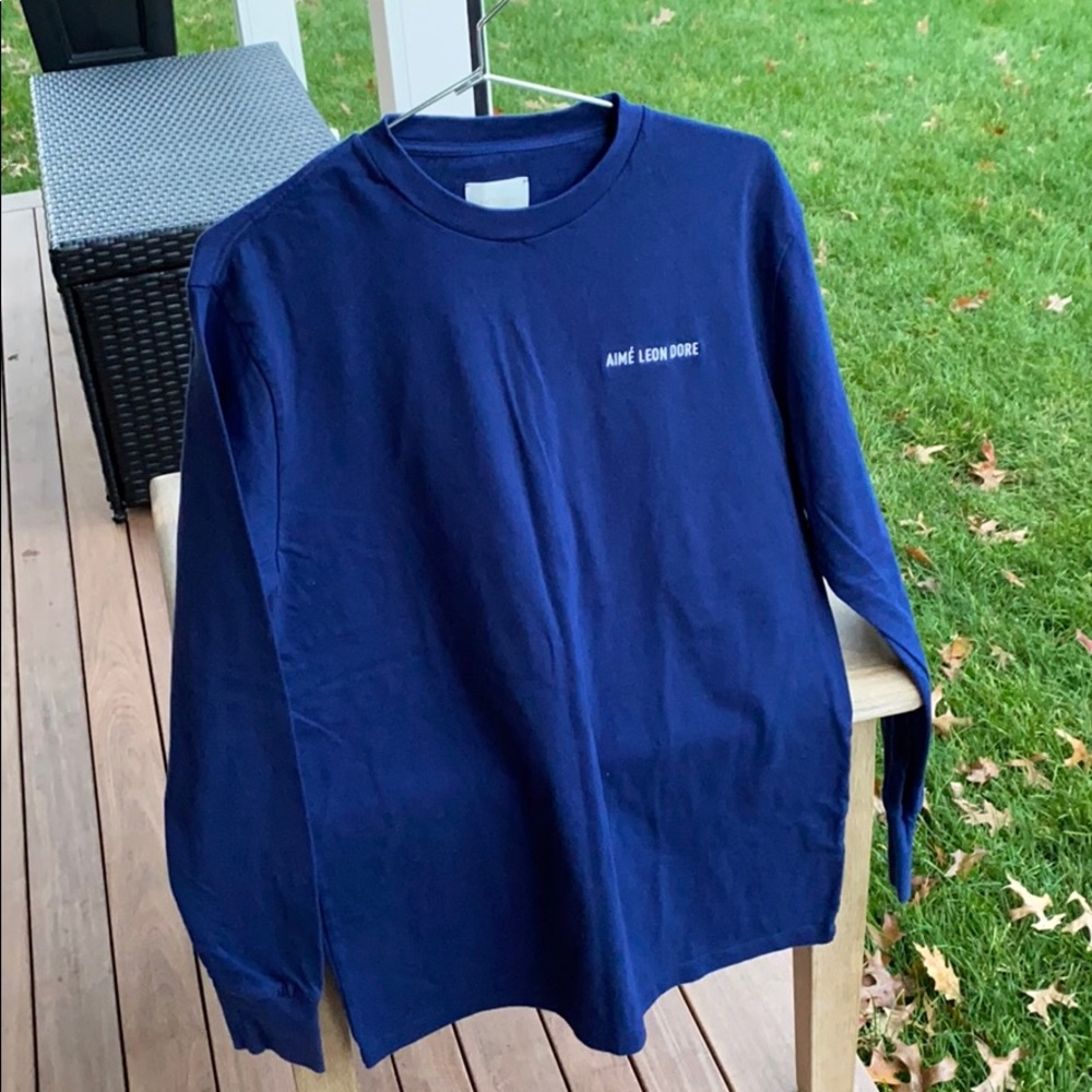 Long sleeve navy Aime Leon Dore shirt